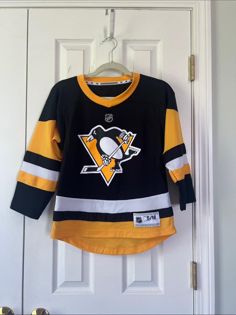 NHL Pittsburgh Penguins Youth Black, Gold & White Hockey Jersey